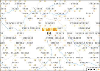 map of Giewabu