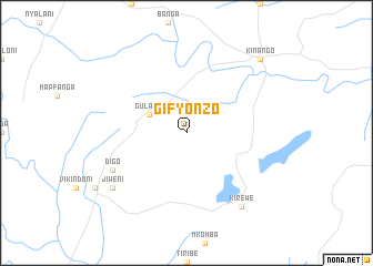 map of Gifyonzo