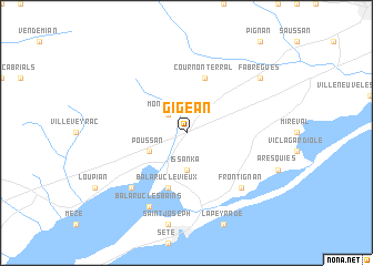 map of Gigean