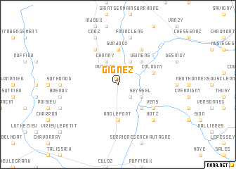 map of Gignez