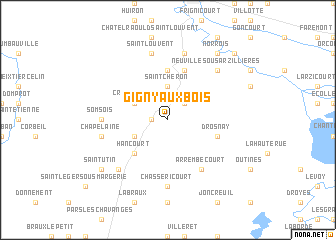 map of Gigny-aux-Bois