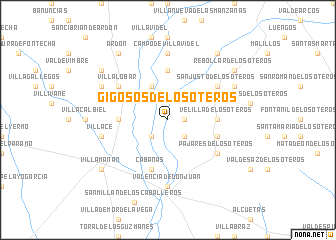 map of Gigosos de los Oteros