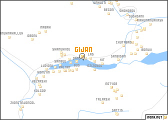 map of Gījān