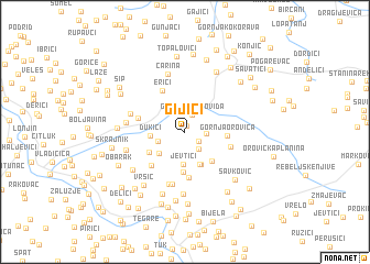 map of Gijići