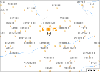 map of Gikonys