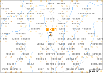 map of Gikon