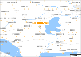 map of Gilandžiai