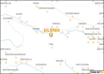 map of Gīlāneh