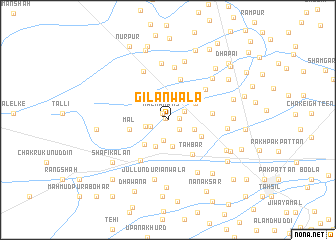 map of Gilānwāla