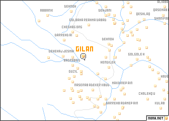 map of Gīlān