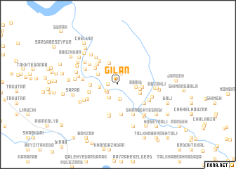 map of Gīlān