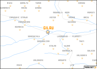 map of Gilău