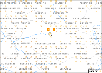 map of Gila