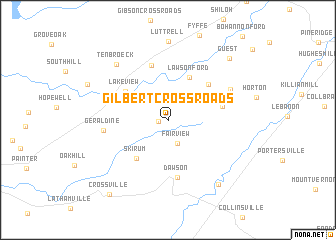 map of Gilbert Crossroads