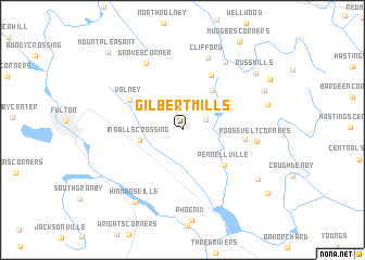 map of Gilbert Mills