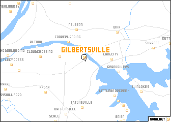 map of Gilbertsville