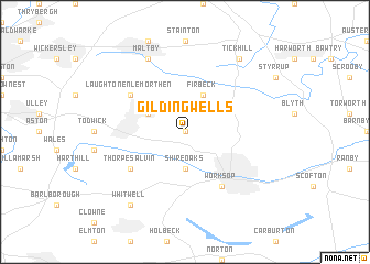 map of Gildingwells