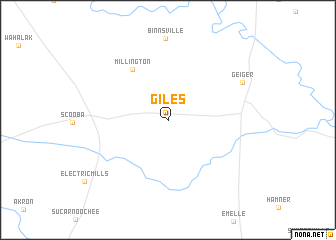map of Giles
