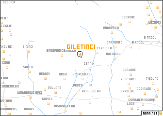 map of Giletinci