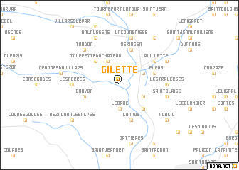 map of Gilette