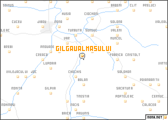 map of Gîlgău Almaşului