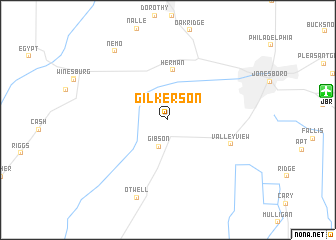 map of Gilkerson
