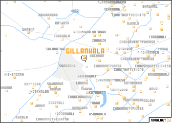 map of Gillanwāla