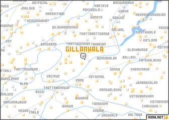 map of Gillānwāla