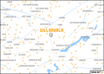 map of Gillānwāla