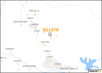 map of Gillete