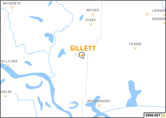 map of Gillett