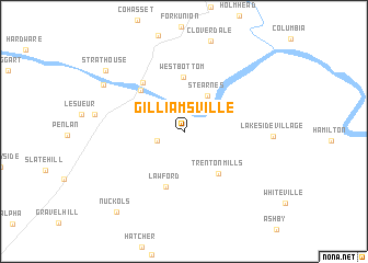 map of Gilliamsville