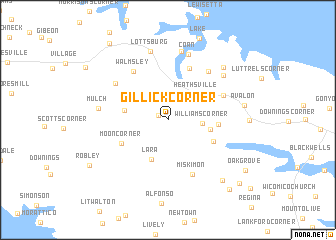 map of Gillick Corner