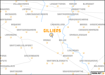 map of Gilliers