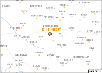 map of Gillmore