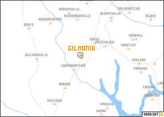map of Gilmania