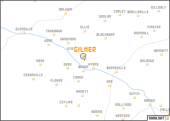 map of Gilmer