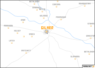 map of Gilmer