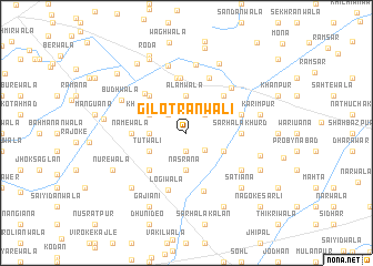 map of Gilotrānwāli