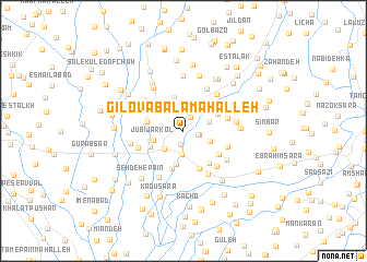 map of Gīlovā Bālā Maḩalleh