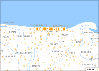 map of Gīlovā Maḩalleh