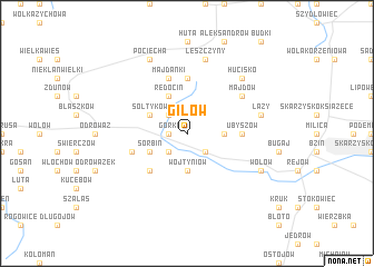 map of Gilów