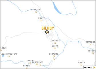 map of Gilroy