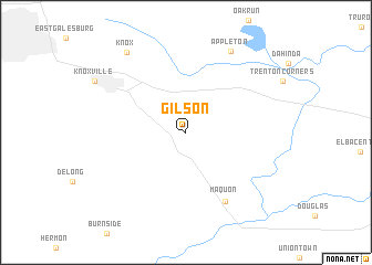 map of Gilson