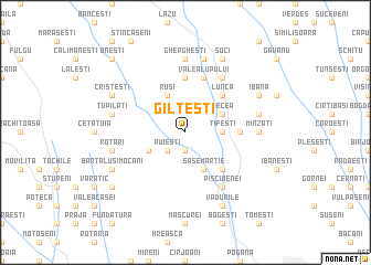 map of Gîlţeşti