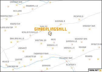 map of Gimberlings Mill