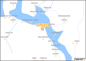 map of Gindésa