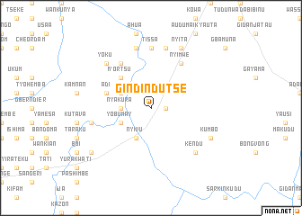 map of Gindin Dutse