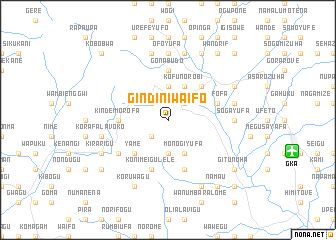 map of Gindiniwaifo