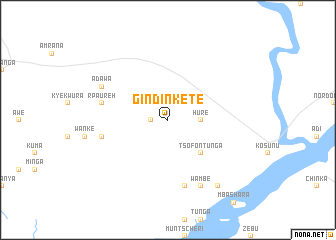 map of Gindin Kete